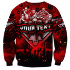 Step Into Horror Domain Bombers Football Sweatshirt Halloween Horror Movie Characters - Aussie Hoodie