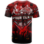 Step Into Horror Domain Bombers Football T Shirt Halloween Horror Movie Characters - Aussie Hoodie