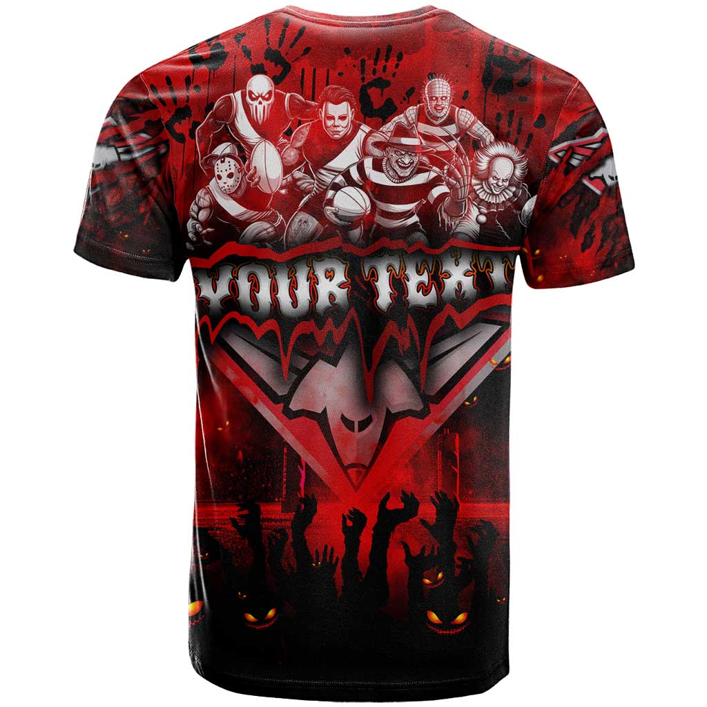 Step Into Horror Domain Bombers Football T Shirt Halloween Horror Movie Characters - Aussie Hoodie