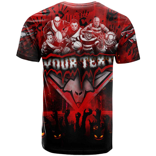 Step Into Horror Domain Bombers Football T Shirt Halloween Horror Movie Characters - Aussie Hoodie