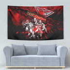 Step Into Horror Domain Bombers Football Tapestry Halloween Horror Movie Characters - Aussie Hoodie