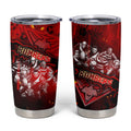 Step Into Horror Domain Bombers Football Tumbler Cup Halloween Horror Movie Characters - Aussie Hoodie