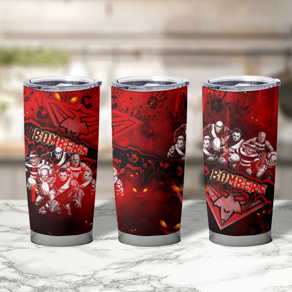 Step Into Horror Domain Bombers Football Tumbler Cup Halloween Horror Movie Characters - Aussie Hoodie