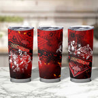 Step Into Horror Domain Bombers Football Tumbler Cup Halloween Horror Movie Characters - Aussie Hoodie