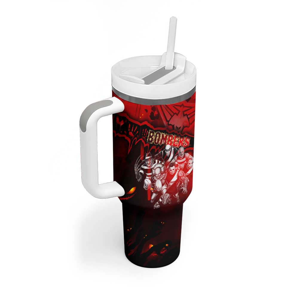 Step Into Horror Domain Bombers Football Tumbler With Handle Halloween Horror Movie Characters - Aussie Hoodie