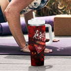 Step Into Horror Domain Bombers Football Tumbler With Handle Halloween Horror Movie Characters - Aussie Hoodie