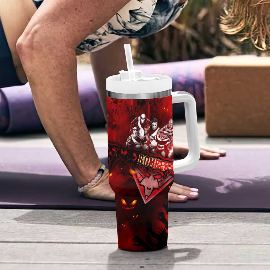 Step Into Horror Domain Bombers Football Tumbler With Handle Halloween Horror Movie Characters - Aussie Hoodie