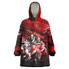 Step Into Horror Domain Bombers Football Wearable Blanket Hoodie Halloween Horror Movie Characters - Aussie Hoodie