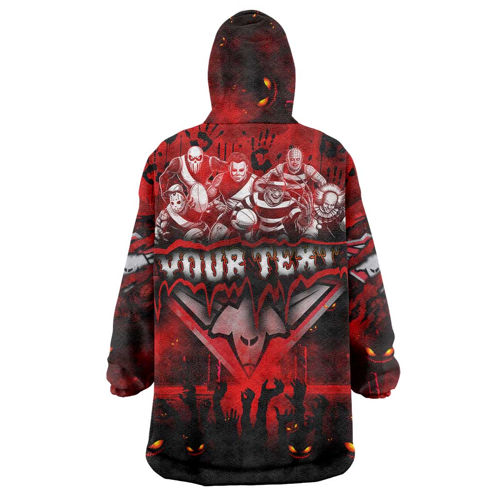 Step Into Horror Domain Bombers Football Wearable Blanket Hoodie Halloween Horror Movie Characters - Aussie Hoodie