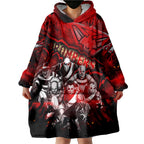 Step Into Horror Domain Bombers Football Wearable Blanket Hoodie Halloween Horror Movie Characters - Aussie Hoodie