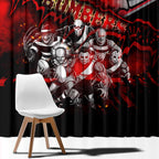 Step Into Horror Domain Bombers Football Window Curtain Halloween Horror Movie Characters - Aussie Hoodie