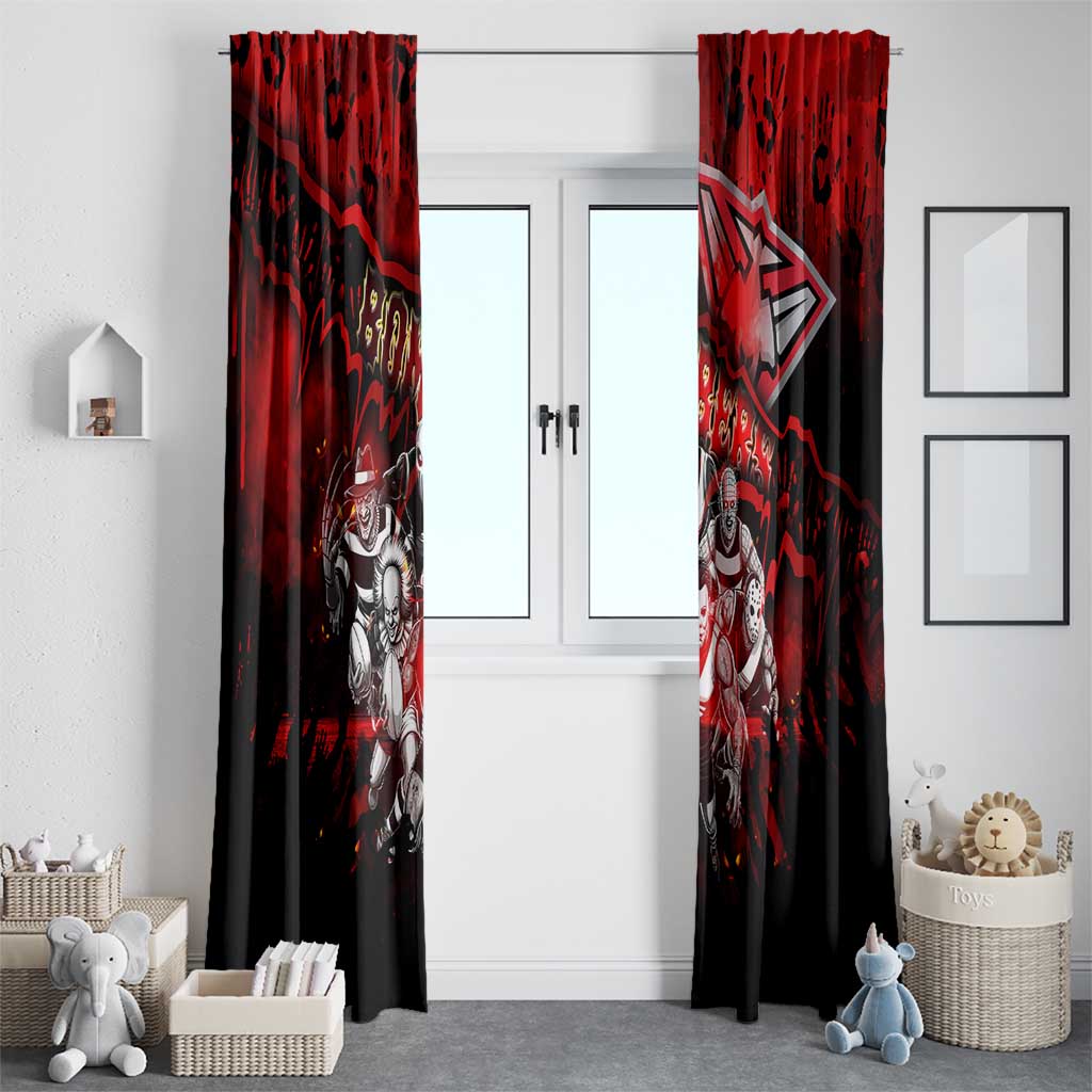 Step Into Horror Domain Bombers Football Window Curtain Halloween Horror Movie Characters - Aussie Hoodie