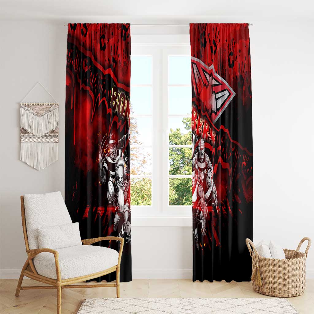 Step Into Horror Domain Bombers Football Window Curtain Halloween Horror Movie Characters - Aussie Hoodie