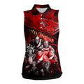 Step Into Horror Domain Bombers Football Women Sleeveless Polo Shirt Halloween Horror Movie Characters - Aussie Hoodie