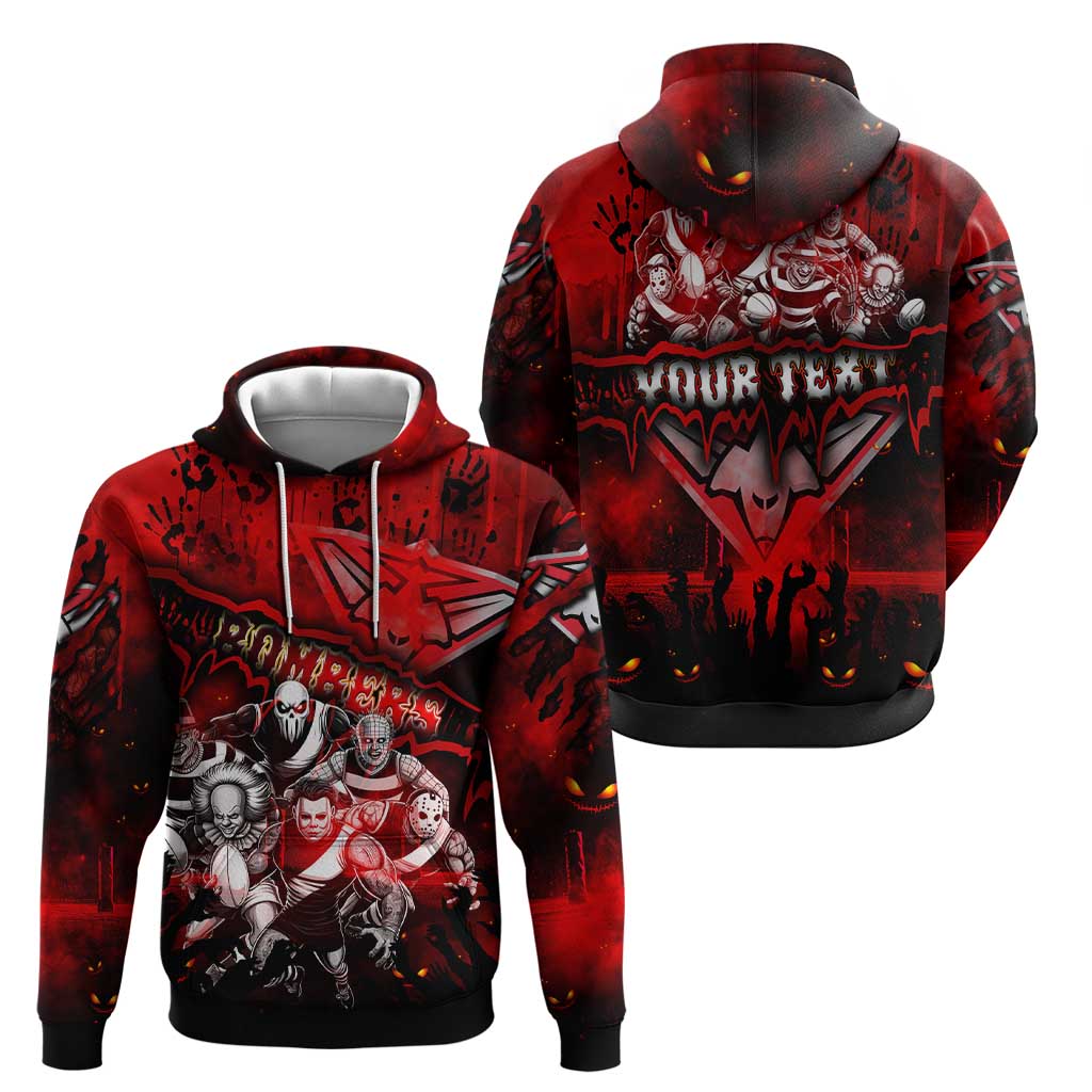 Step Into Horror Domain Bombers Football Zip Hoodie Halloween Horror Movie Characters - Aussie Hoodie