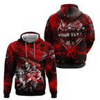 Step Into Horror Domain Bombers Football Zip Hoodie Halloween Horror Movie Characters - Aussie Hoodie