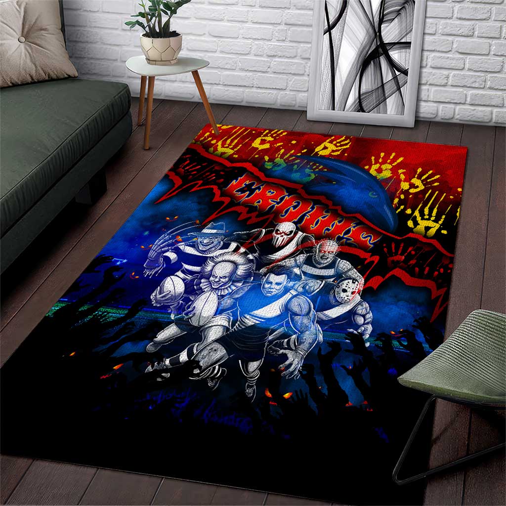 Step Into Horror Domain Crows Football Area Rug Halloween Horror Movie Characters - Aussie Hoodie