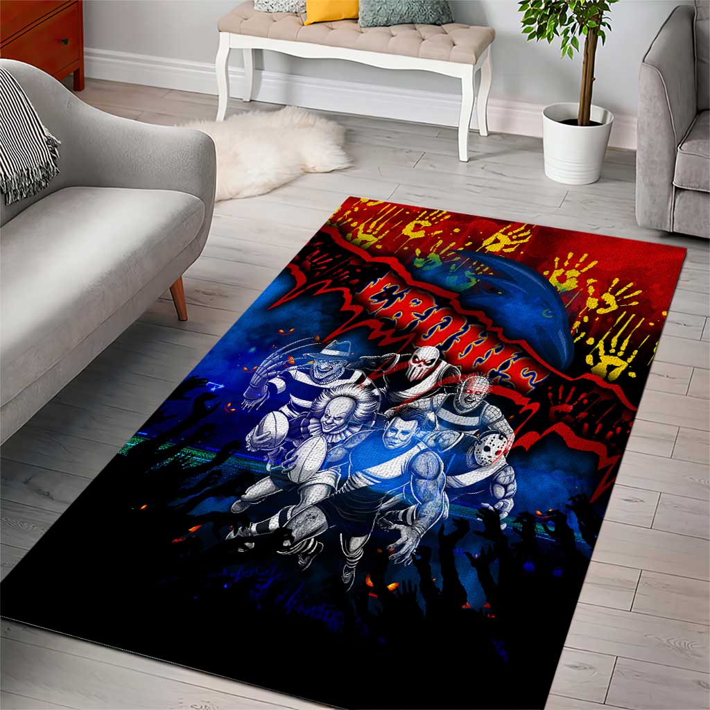 Step Into Horror Domain Crows Football Area Rug Halloween Horror Movie Characters - Aussie Hoodie