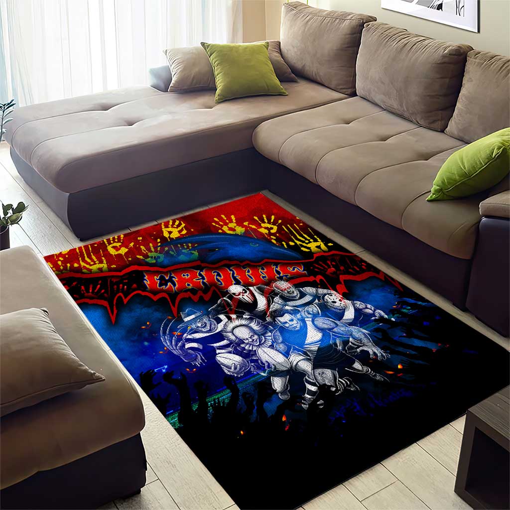 Step Into Horror Domain Crows Football Area Rug Halloween Horror Movie Characters - Aussie Hoodie