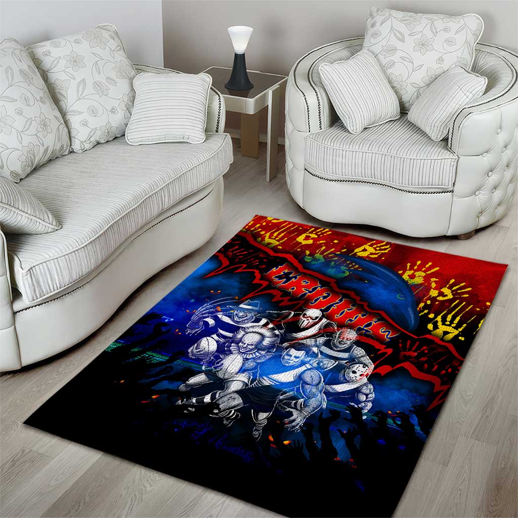 Step Into Horror Domain Crows Football Area Rug Halloween Horror Movie Characters - Aussie Hoodie