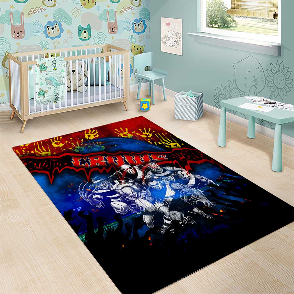 Step Into Horror Domain Crows Football Area Rug Halloween Horror Movie Characters - Aussie Hoodie