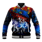 Step Into Horror Domain Crows Football Baseball Jacket Halloween Horror Movie Characters - Aussie Hoodie