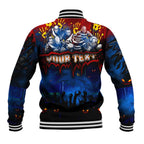 Step Into Horror Domain Crows Football Baseball Jacket Halloween Horror Movie Characters - Aussie Hoodie
