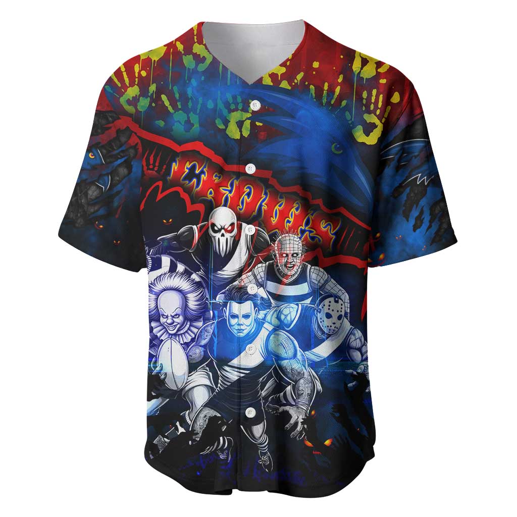 Step Into Horror Domain Crows Football Baseball Jersey Halloween Horror Movie Characters - Aussie Hoodie
