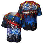 Step Into Horror Domain Crows Football Baseball Jersey Halloween Horror Movie Characters - Aussie Hoodie