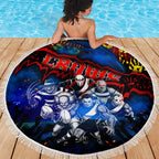 Step Into Horror Domain Crows Football Beach Blanket Halloween Horror Movie Characters - Aussie Hoodie