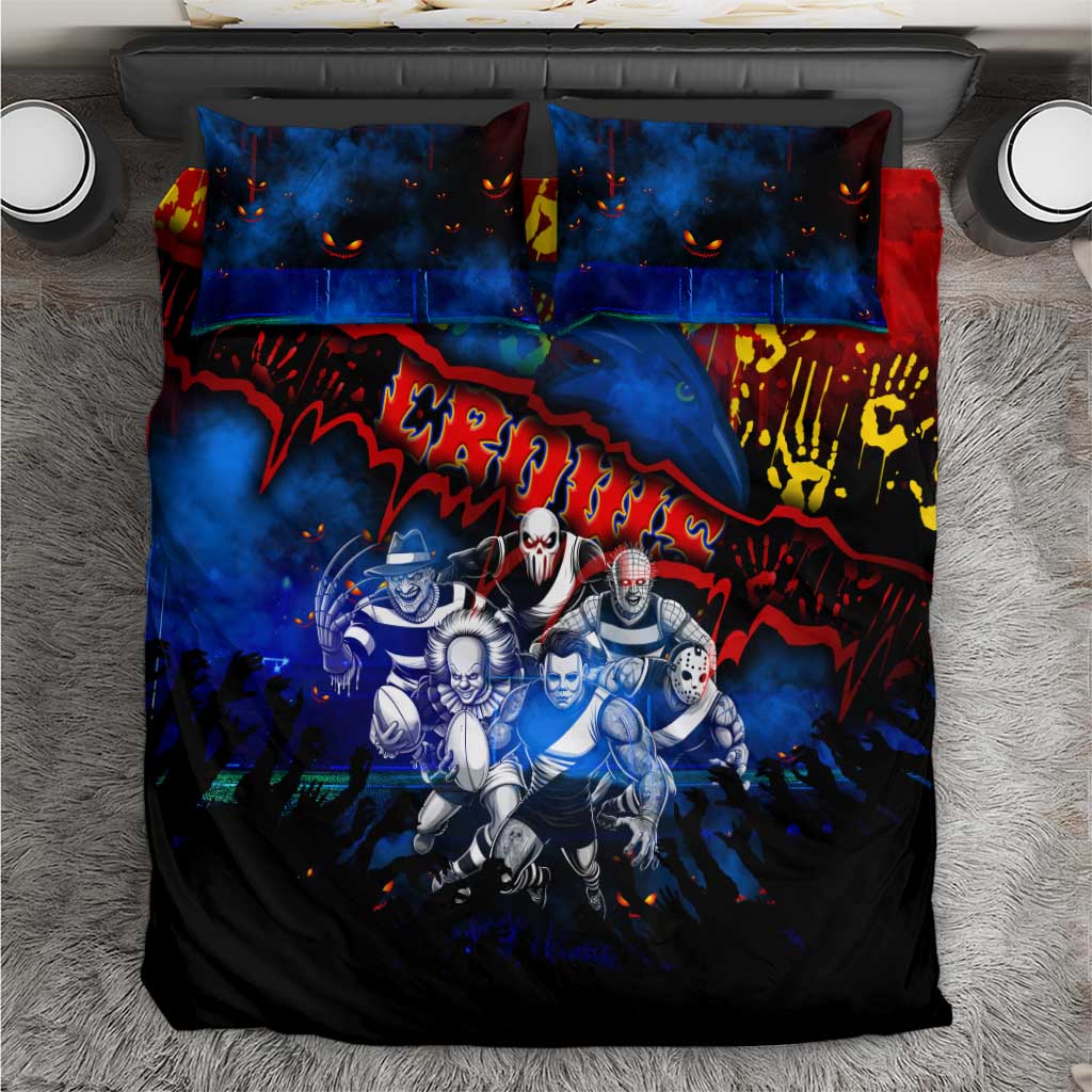 Step Into Horror Domain Crows Football Bedding Set Halloween Horror Movie Characters - Aussie Hoodie