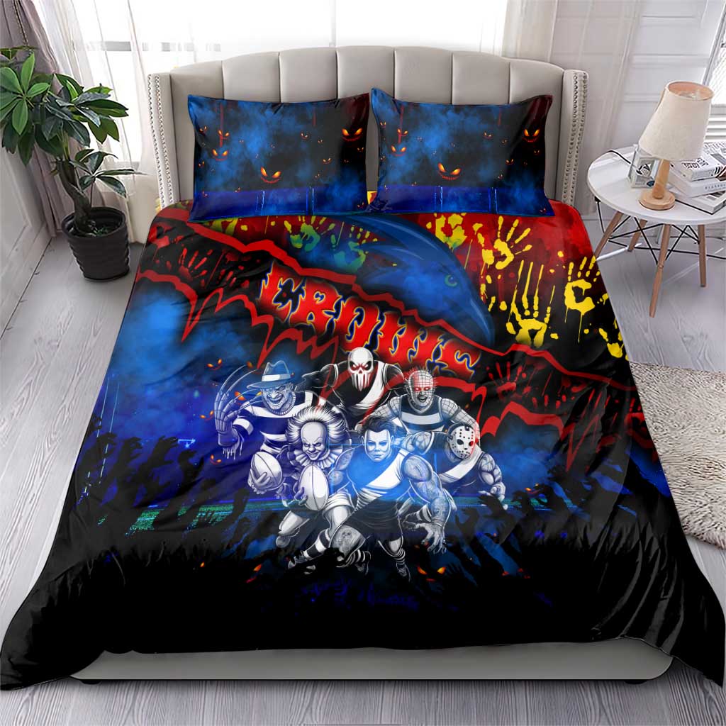 Step Into Horror Domain Crows Football Bedding Set Halloween Horror Movie Characters - Aussie Hoodie