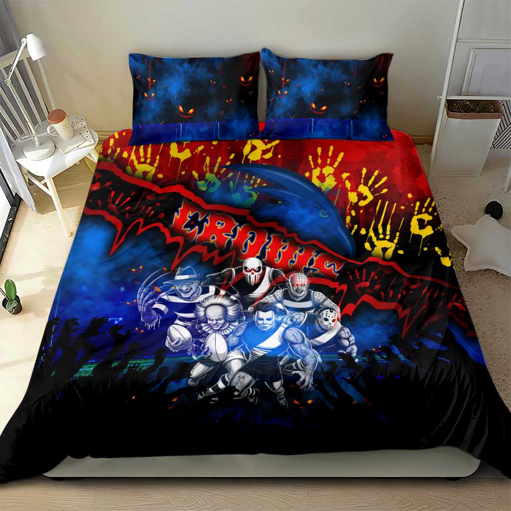 Step Into Horror Domain Crows Football Bedding Set Halloween Horror Movie Characters - Aussie Hoodie