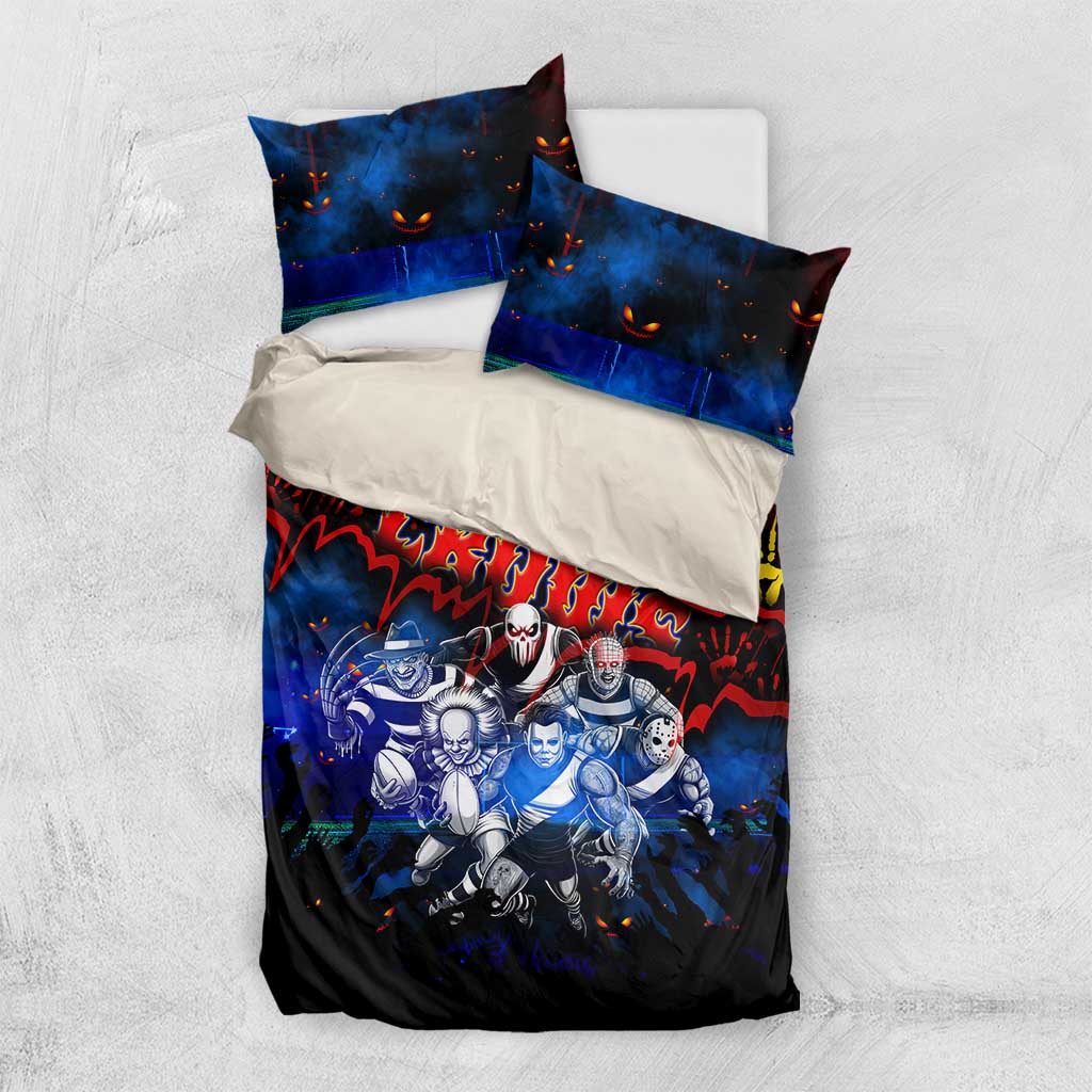 Step Into Horror Domain Crows Football Bedding Set Halloween Horror Movie Characters - Aussie Hoodie