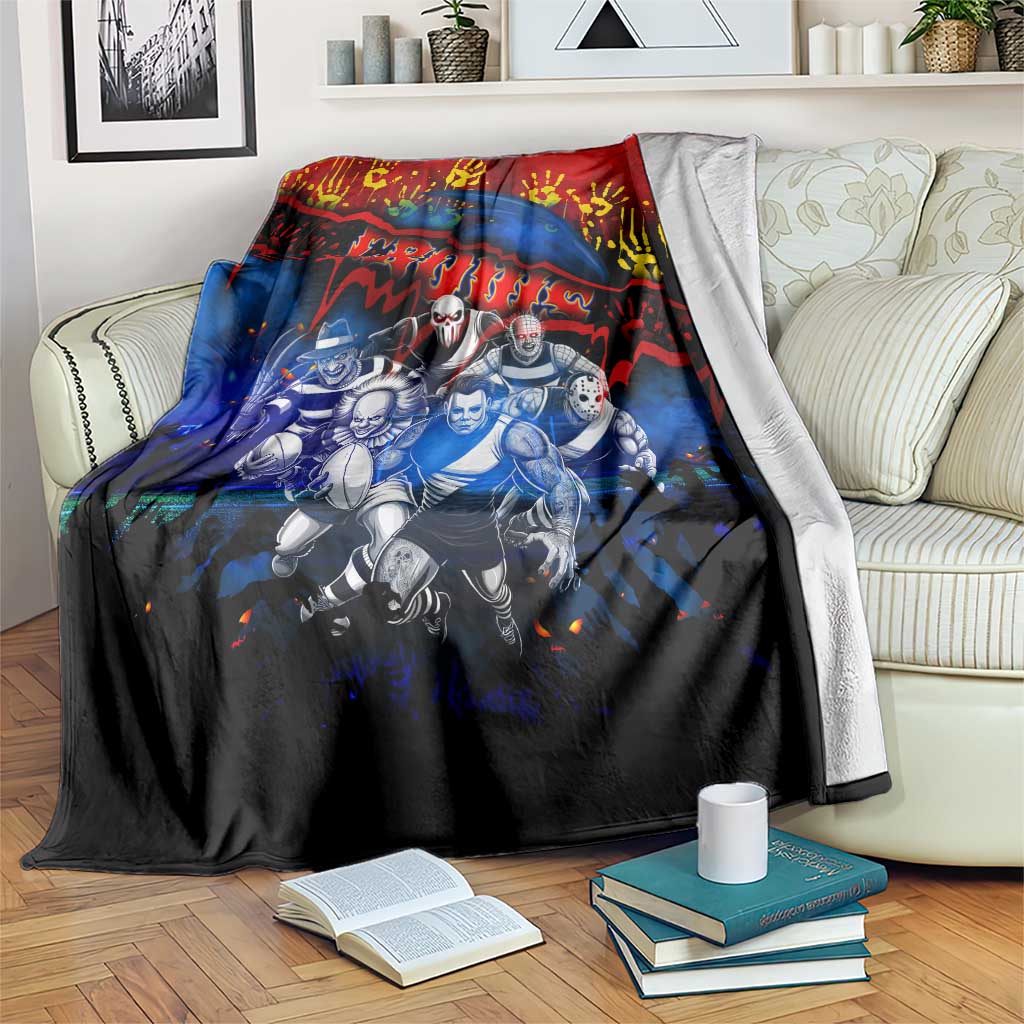 Step Into Horror Domain Crows Football Blanket Halloween Horror Movie Characters - Aussie Hoodie