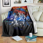 Step Into Horror Domain Crows Football Blanket Halloween Horror Movie Characters - Aussie Hoodie