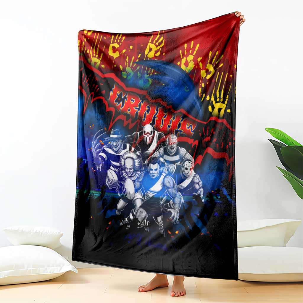 Step Into Horror Domain Crows Football Blanket Halloween Horror Movie Characters - Aussie Hoodie