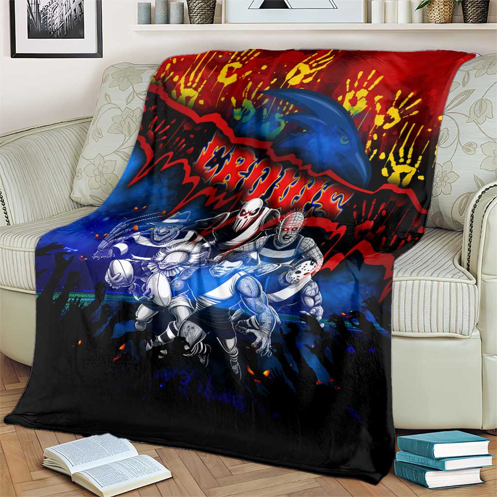 Step Into Horror Domain Crows Football Blanket Halloween Horror Movie Characters - Aussie Hoodie