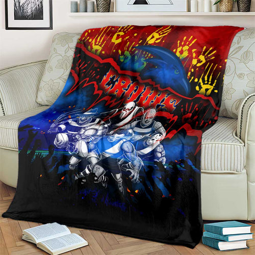 Step Into Horror Domain Crows Football Blanket Halloween Horror Movie Characters - Aussie Hoodie