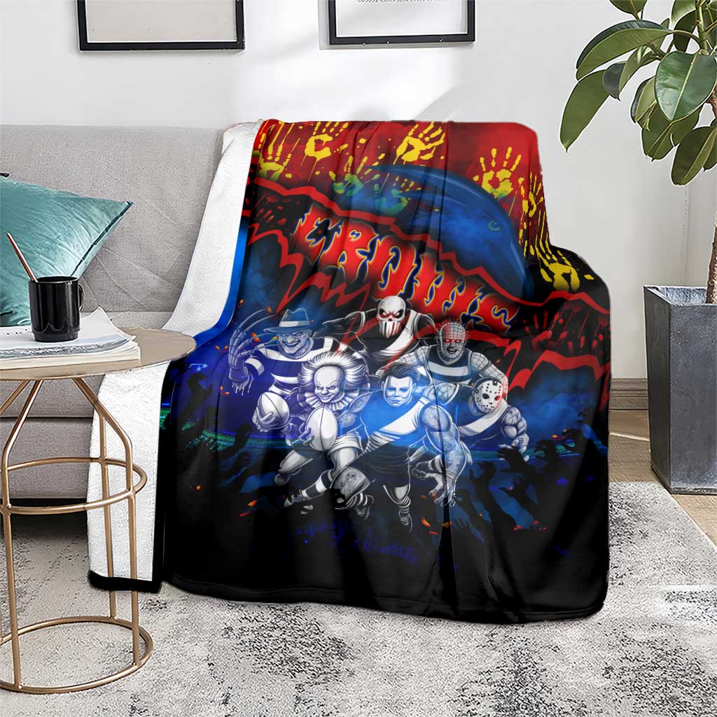 Step Into Horror Domain Crows Football Blanket Halloween Horror Movie Characters - Aussie Hoodie