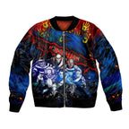Step Into Horror Domain Crows Football Bomber Jacket Halloween Horror Movie Characters - Aussie Hoodie
