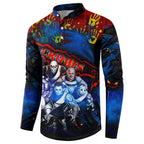 Step Into Horror Domain Crows Football Button Sweatshirt Halloween Horror Movie Characters - Aussie Hoodie