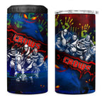 Step Into Horror Domain Crows Football 4 in 1 Can Cooler Tumbler Halloween Horror Movie Characters - Aussie Hoodie