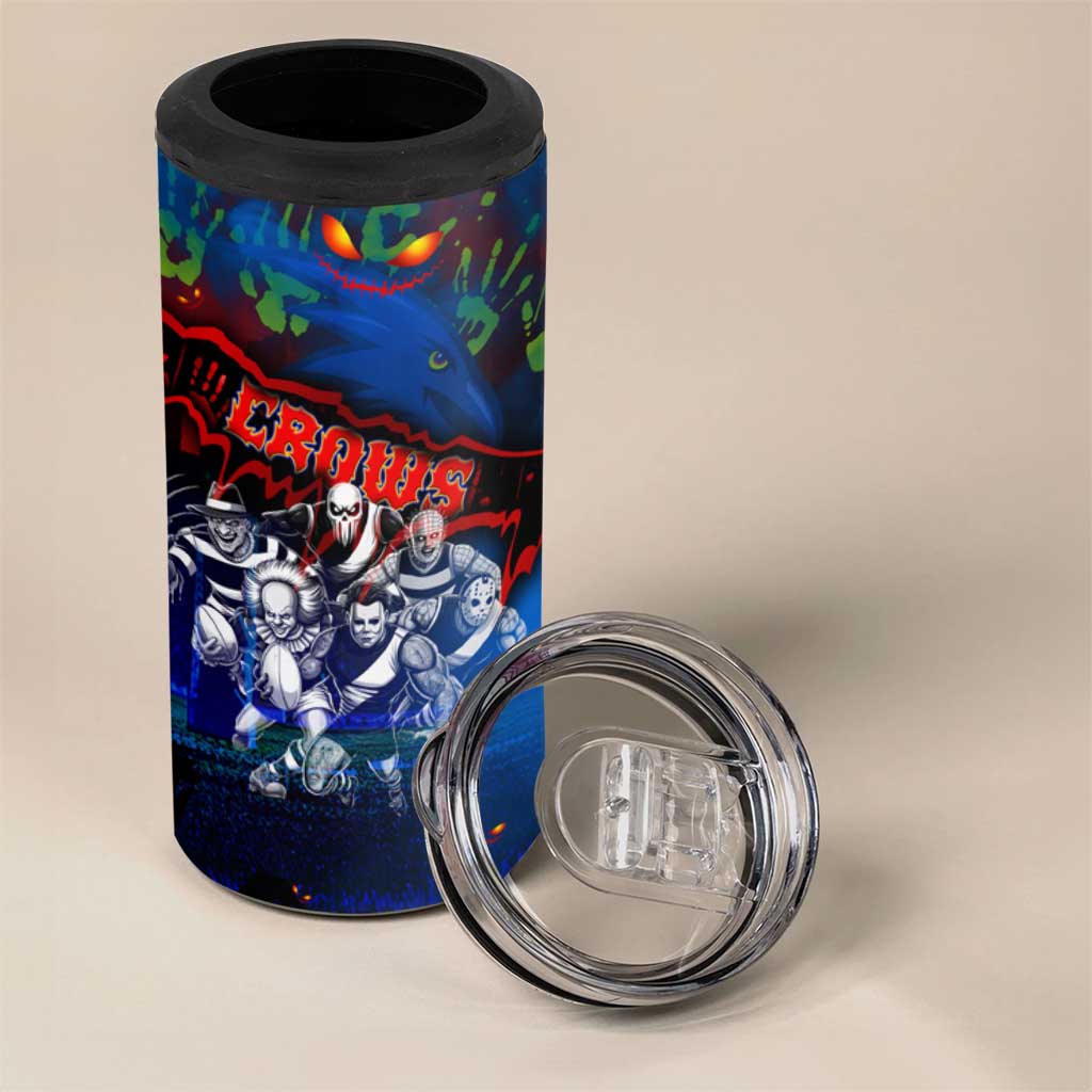 Step Into Horror Domain Crows Football 4 in 1 Can Cooler Tumbler Halloween Horror Movie Characters - Aussie Hoodie