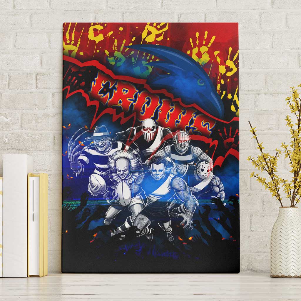 Step Into Horror Domain Crows Football Canvas Wall Art Halloween Horror Movie Characters - Aussie Hoodie