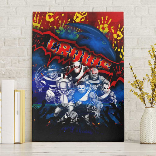 Step Into Horror Domain Crows Football Canvas Wall Art Halloween Horror Movie Characters - Aussie Hoodie