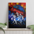 Step Into Horror Domain Crows Football Canvas Wall Art Halloween Horror Movie Characters - Aussie Hoodie
