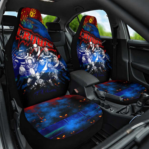 Step Into Horror Domain Crows Football Car Seat Cover Halloween Horror Movie Characters - Aussie Hoodie