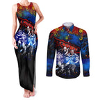 Step Into Horror Domain Crows Football Couples Matching Tank Maxi Dress and Long Sleeve Button Shirt Halloween Horror Movie Characters - Aussie Hoodie