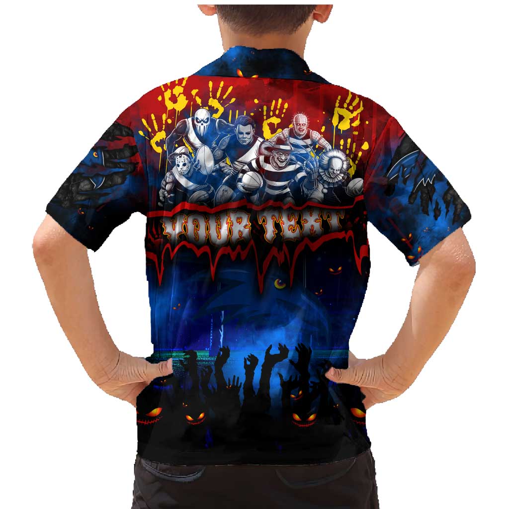 Step Into Horror Domain Crows Football Family Matching Mermaid Dress and Hawaiian Shirt Halloween Horror Movie Characters - Aussie Hoodie